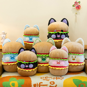 Peluches personnalisées de <span class=keywords><strong>chat</strong></span> <span class=keywords><strong>Dodo</strong></span> hamburger de 45 cm et 55 cm, fabrication de jouets en peluche, jouets en peluche en coton PP, jouets en peluche <span class=keywords><strong>pour</strong></span> enfants de Noël - Product Image 2