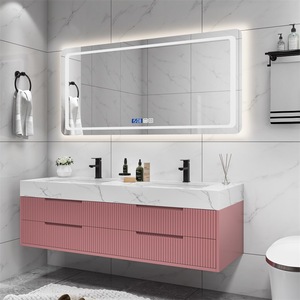 Hot Project Solid Wooden Luxury Design Stone Countertop Unique Waterproof <strong>Under</strong> <strong>Sink</strong> <strong>Bathroom</strong> Vanity <strong>Cabinet</strong> - Product Image 6