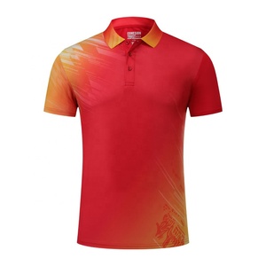 Tenue de tennis, vêtements de sport, t-shirts pour hommes personnalisés imprimés par sublimation, maillot unisexe en spandex/polyester 160g en stock - Product Image 1