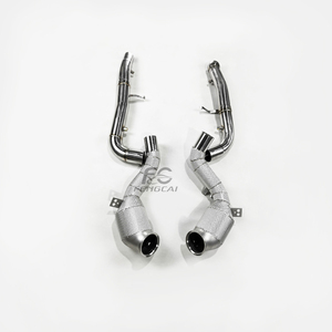 Pour mercedes-benz <span class=keywords><strong>AMG</strong></span> M178 C190 <span class=keywords><strong>GT</strong></span> GTC GTS GTR mise à niveau des performances du système d'échappement avec tuyau de descente droit ou 200 cellules - Product Image 5