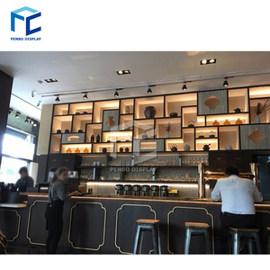 Coffee Shop Decorazione Disegni Personalizzati Cafe <span class=keywords><strong>Negozio</strong></span> di Interior Design Commerciale Moderno Coffee Bar Contatori Per La Vendita - Product Image 4