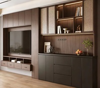 Armoire de rangement moderne en bois massif pour salle à manger avec penderie et cave à vin, capacité de plus de 1,5 mètre