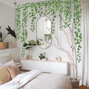 Striscia di edera simulata pianta appesa pianta foglie verdi famiglia camera da letto festa di nozze giardino parete decorazione della stanza - Product Image 2