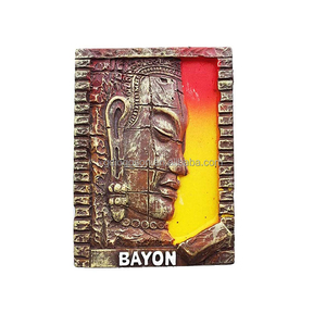 Logoson thương hiệu nổi tiếng cổ điển Campuchia Angkor Wat Đền Vàng nhựa lưu niệm Keychain lưu niệm tấm tủ lạnh nam châm Quà Tặng nhà sản xuất - Product Image 2