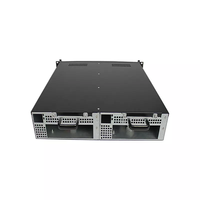 Casing Server Rakmount yang Mendukung Motherboard Dual ITX Model Kustom dengan 4 Bay Hot Swap, Chassis Server 2U
