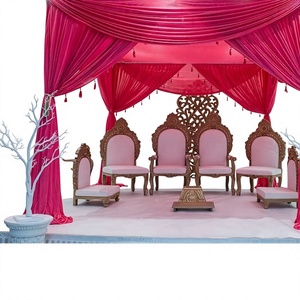 Chaises de mandap de mariage hindoues incroyables, chaises de cérémonie de mariage hindoues, chaises de mandap en bois sculpté pour mariage, Australie, États-Unis, Royaume-Uni - Product Image 3