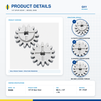Engrenage à 35 dents antidérapant B406 M2.5 14T avec alésage en D de 8 mm et filetage M6 pour systèmes de convoyage à processus humide de circuits imprimés