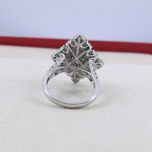 แหวนเพชรธรรมชาติทรงกลมสีขาวและสีน้ำตาล Jewelspaark ตัวเรือนเงินแท้ 925 สำหรับผู้หญิง - Product Image 6