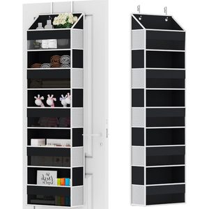 ที่เก็บของแขวนประตู 33x15x85 ซม. 5 ช่องใหญ่ 10 ช่องตาข่าย แข็งแรงทนทาน สำหรับแขวนหลังประตูและผนัง - Product Image 1