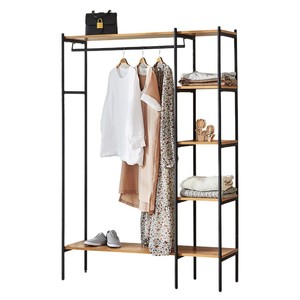 Floor-standing bedroom <b>clothes</b> <b>rack</b>, large capacity, easy-to-use open storage shelf for home use. - Product Image 5
