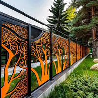 HIMOWAY Lasergeschnittene Plattenherstellung Zaun Garten Aluminium Kunst Sichtschutz