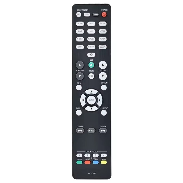 New RC-1227 OEM Fixed Code Plastic Remote Control for DVD Player with 4 Buttons Rechargeable Battery 8 Meter Control Distance