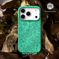 Coque de téléphone en TPU avec paille de blé biodégradable écologique personnalisée pour iPhone 17 Pro Max Modèles de conception d'accessoires mobiles durables