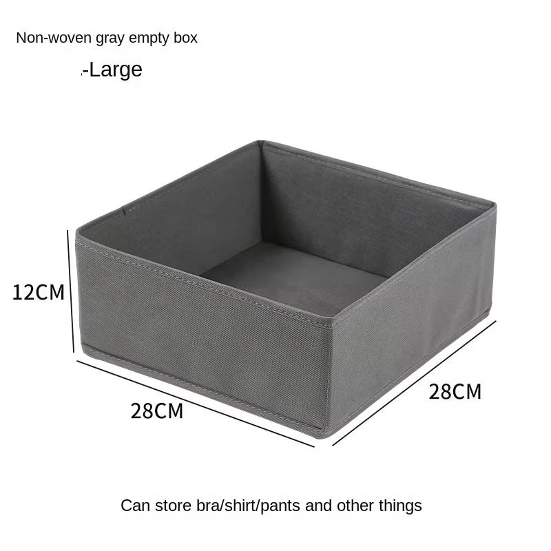 Boîte vide grise grande [fermeture éclair inférieure]