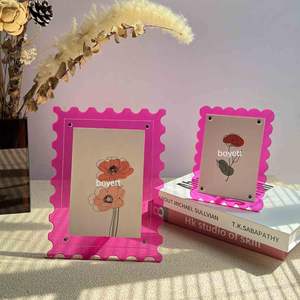 Support de cadre photo coloré personnalisé avec design décoratif transparent magnétique pour l'affichage de photos <span class=keywords><strong>polaroid</strong></span> et de cartes postales - Product Image 2