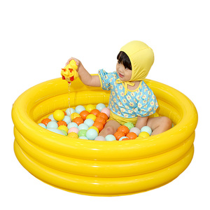 <b>Inflatable</b> Pvc Kids Pool 3 Air Chambers Stable Design Bottom Drain Durable Material All Seasons Use Over 3 Years - Product Image 5
