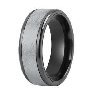 Tizti 8Mm Distressed Borstel Goud Zwart Wolfraam Titanium Legering <span class=keywords><strong>Ring</strong></span> Groothandel Fashion Black Zirkonium Trouwring Voor Mannen - Product Image 3
