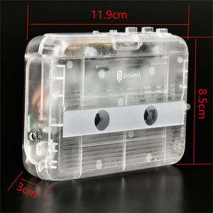 Lecteur de cassettes portable transparent avec radio FM Bluetooth et fonction d'inversion automatique pour la maison, l'étude, style rétro, enregistreur de cassettes Walkman - Product Image 4
