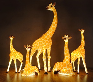 Esculturas de animales de fibra de vidrio transparentes luces LED para uso en exteriores, impermeables y adecuadas para patios y jardines. - Product Image 4