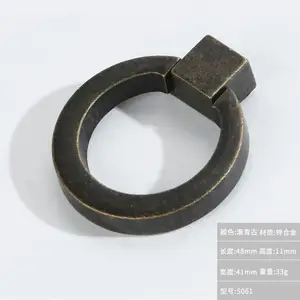Ronde Ring Hardware Zinklegering Zilveren Deurkasten Lade Trekknop Handvat
