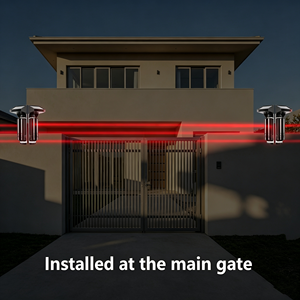 Détecteur d'intrusion infrarouge actif extérieur à 3 faisceaux, alimenté par énergie solaire, 433 MHz, système d'alarme de sécurité domestique photoélectrique - Product Image 6