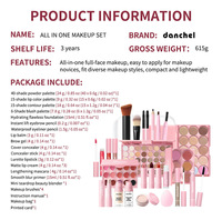 Kit de maquillage tout-en-un 25 pièces, ensemble complet de cosmétiques pour le visage, fond de teint, anticernes, palette de fards à paupières, rouge à lèvres, vente en gros