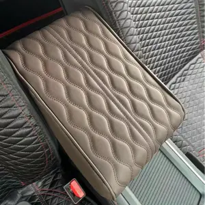 PU Leather Car Armrest Box Booster Cushion Universal Center Console Car Armrest Support For Added Support for Hand