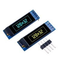 Módulo de Pantalla OLED de 0.91 Pulgadas, 4 Pines, IIC I2C, con Matriz de Puntos 12832, Controlador SSD1306, Interfaz IC