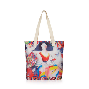 Sac fourre-tout imprimé numérique motif peintre de la beauté 56x36x17cm avec bandoulière en sangle et petite pochette pour la plage - Product Image 2
