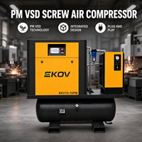 Compresseur d'air à vis silencieux 4 kW 5,5 CV monophasé 220 V, mini compresseur rotatif portable pour peinture au pistolet et atelier de bricolage