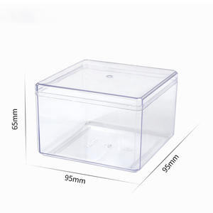 Tasse à dessert carrée avec couvercles Mini boîtes de service en plastique pour pouding Mousse <span class=keywords><strong>Yaourt</strong></span> Parfait Apéritif <span class=keywords><strong>Fruits</strong></span> Bonbons Biscuits Gâteau - Product Image 2