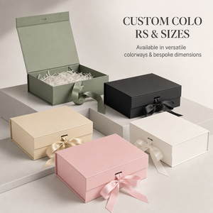 Custom <b>Pink</b> Collapsible Rigid Paperboard Gift Box Ribbon Tie Hot Stamping Logo Printing | Luxury Foldable Candle Packaging Box - Product Image 4