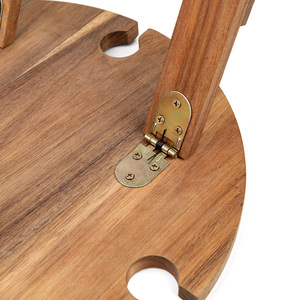 Mesa plegable de madera para pícnic, mesa portátil de madera de Acacia para vino, jardín al aire libre, acampada y playa, gran oferta - Product Image 5