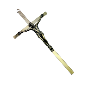 Haute réputation Immanuel Crucifix jésus suspendu décoration murale religieux inspirant chrétien produit fabriqué à la main INRI - Product Image 3