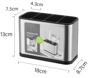 Organisateur de couverts en acier inoxydable multifonction moderne, porte-ustensiles en métal pour la cuisine, cuillère, fourchette, couteau - Product Image 5