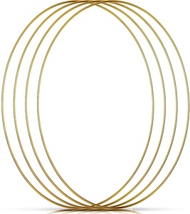 Bagues en métal port-couronne florale, anneaux pour bricolage de couronne, décor de mariage, <span class=keywords><strong>attrape</strong></span>-rêve et suspension murale en macramé, Crafts-15cm - Product Image 3