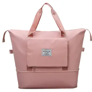 New Travel Women's Short-distance Portable Large-capacity Folding Storage Bag Travel Duffel Fitness Bag