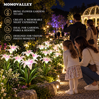 Momovalley 2026 Bestseller Hochwertige Weihnachts-Außendekoration Garten-Blumengeschenk Realistische Lilie Künstliche Dekorationsbeleuchtung