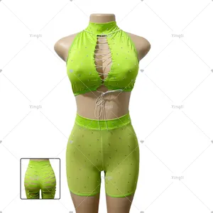 Yingli vente en gros direct d'usine personnalisé femme exotique Sexy vêtements de danse danseuse robes tenues de performance