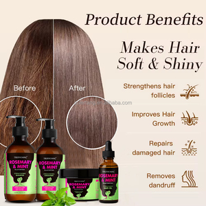 Conjunto de champú y acondicionador para el crecimiento del cabello con etiqueta privada, Natural anticaspa, crecimiento de caída, biotina, romero, cuidado del cabello - Product Image 6