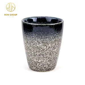 Asian Style Gradient Ceramic Tableware Restaurant Souvenir Mugs Tea Cup Stone Grain Tea Mug