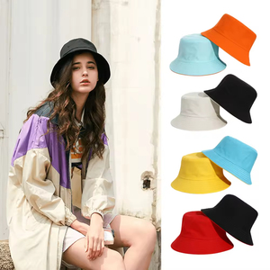 <b>Dropshipping</b> Products Portable Double-sided Anti-UV Wide Brim Foldable Summer Lightweight Bucket Hat for Men Women - Product Image 1