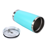 Mug Perjalanan Vakum Terisolasi Dinding Ganda 20oz Warna-Warni Kustom, Ramah Lingkungan, Gaya Amerika, Tutup Kaca Anti Bocor, Bahan Stainless Steel