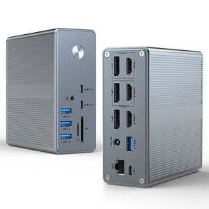 แท่นเชื่อมต่ออะลูมิเนียมอัลลอย18-in-1 USB-C <span class=keywords><strong>8K</strong></span> 4K 60Hz 120W กิกะบิตอีเธอร์เน็ต SD TF มีสินค้าในสต็อก - Product Image 1