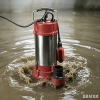 Pompe à eau submersible électrique monophasée pour eaux usées, 2 pouces, 2 CV, hauteur de refoulement 8 mètres, portable