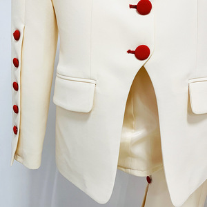 <span class=keywords><strong>2022</strong></span> estrellas europeas y americanas nueva Slim Fit sastrería personalizada botón rojo <span class=keywords><strong>traje</strong></span> chaqueta pantalones <span class=keywords><strong>traje</strong></span> conjunto de dos piezas - Product Image 4