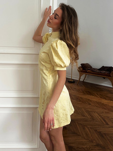 Vestido de Cuello Alto Estilo Chino, Elegante y Sofisticado, Nueva Colección Primavera-Verano 2026 para Mujer - Product Image 3