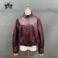 Chaqueta de Cuero para Mujer Janefur, Chaqueta de Cuero Negra de Alta Calidad para Dama, Diseño a Cuadros para Primavera y Otoño, Chaqueta de Cuero Genuino