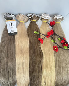 Gran oferta cinta virgen en extensiones de cabello 100% cabello humano extensiones de cabello humano doble dibujado recto ondulado Natural - Product Image 6