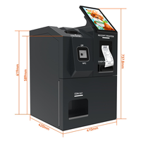 Kiosque de paiement en libre-service intelligent multifonctionnel de 10,1 pouces avec lecteur de pièces, lecteur de cartes de crédit, lecteur de codes QR, caisse enregistreuse SDK